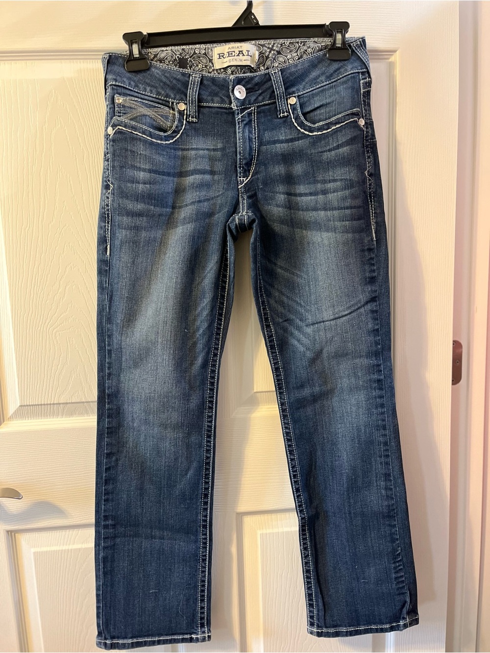 Ariat Real Women's Mid Rise Stretch Ivy Stackable Straight Leg Jeans - Dresden - Picture 5 of 16